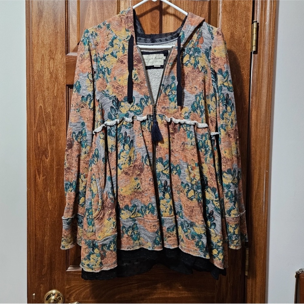 Evy's Tree Sophie Full Zip Women's Multicolor Hoodie Jacket Vintage SZ M - Picture 2 of 16